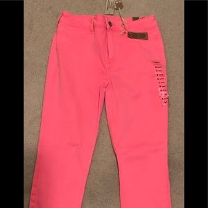 Hot coral jeggings